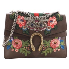 Gucci Web Dionysus Bag Embellished Leather Medium