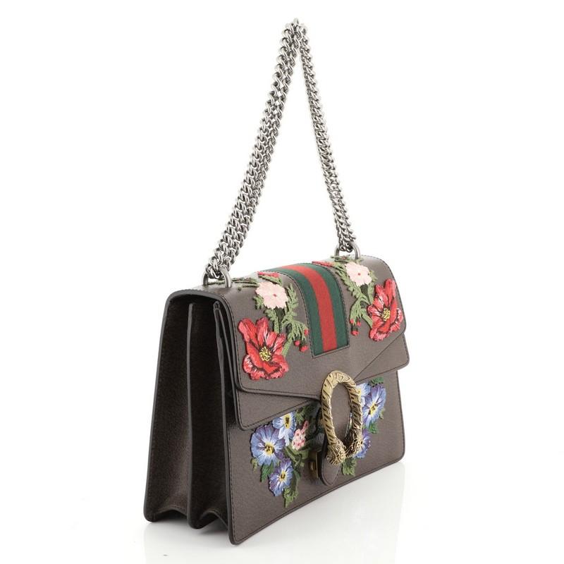 gucci dionysus black leather medium