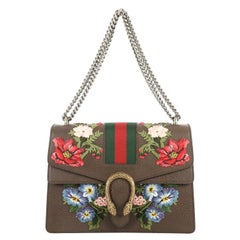 Gucci Web Dionysus Bag Embroidered Leather Medium
