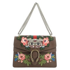 Gucci Web Dionysus Bag Embroidered Leather Medium