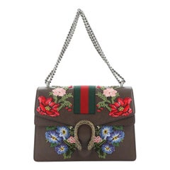 Gucci Web Dionysus Bag Embroidered Leather Medium