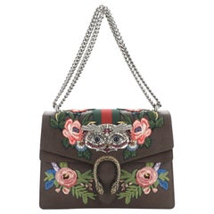 Gucci Web Dionysus Bag Embroidered Leather Medium
