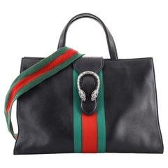 Gucci Web Dionysus Top Handle Bag Leather Large