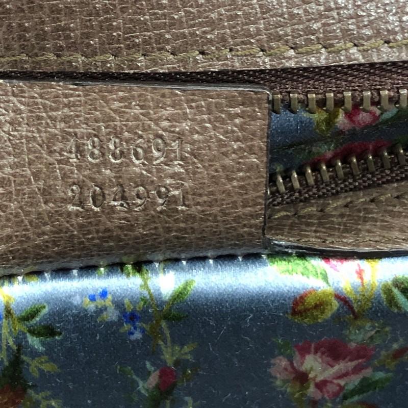 Black Gucci Web Falena Moth Top Handle Bag Printed Leather Medium