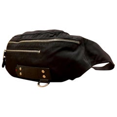 Gucci Web Fanny Pack Waist Pouch 229933 Black Nylon Cross Body Bag