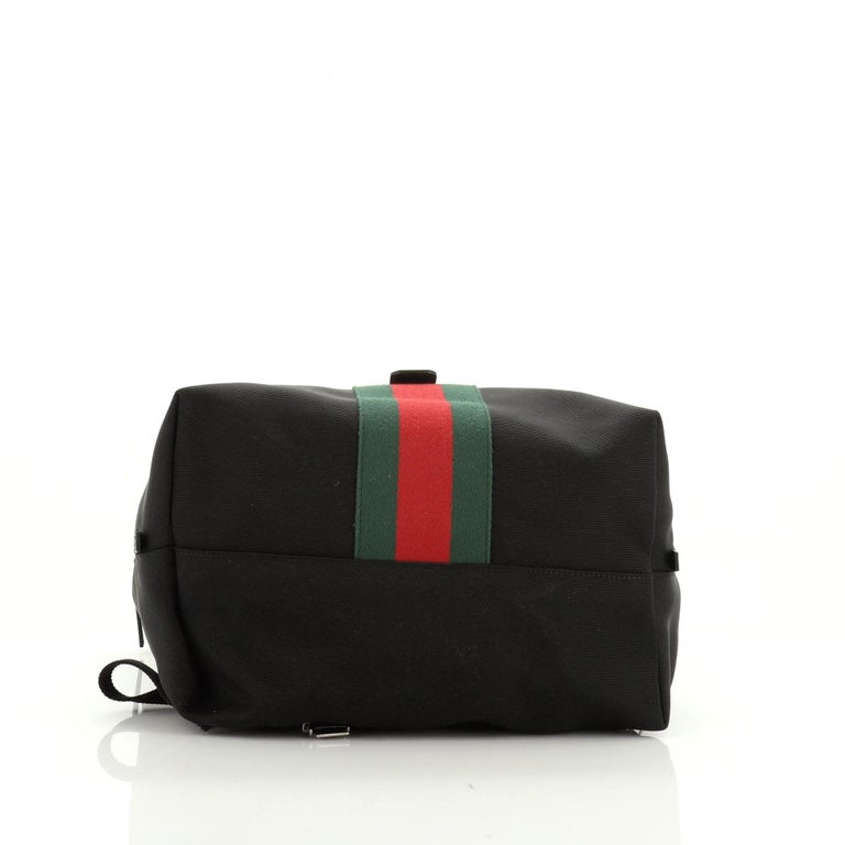 Gucci Web Fold Over Backpack Techno Canvas Medium at 1stdibs