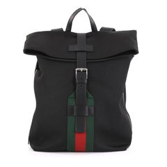 Gucci Web Fold Over Backpack Techno Canvas Medium