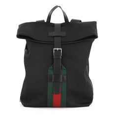 Gucci Web Fold Over Backpack Techno Canvas Medium