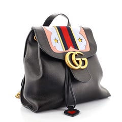 Gucci Web Heart GG Marmont Rucksack aus Leder
