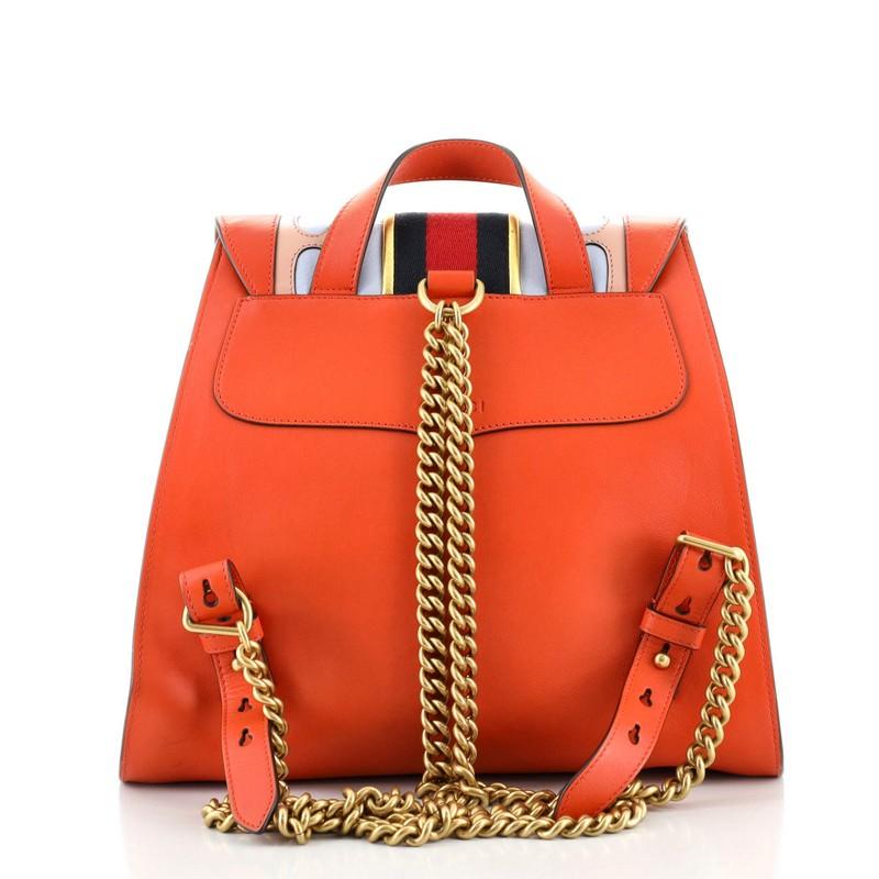 Gucci Web Heart GG Marmont Rucksack aus Leder (Rot)