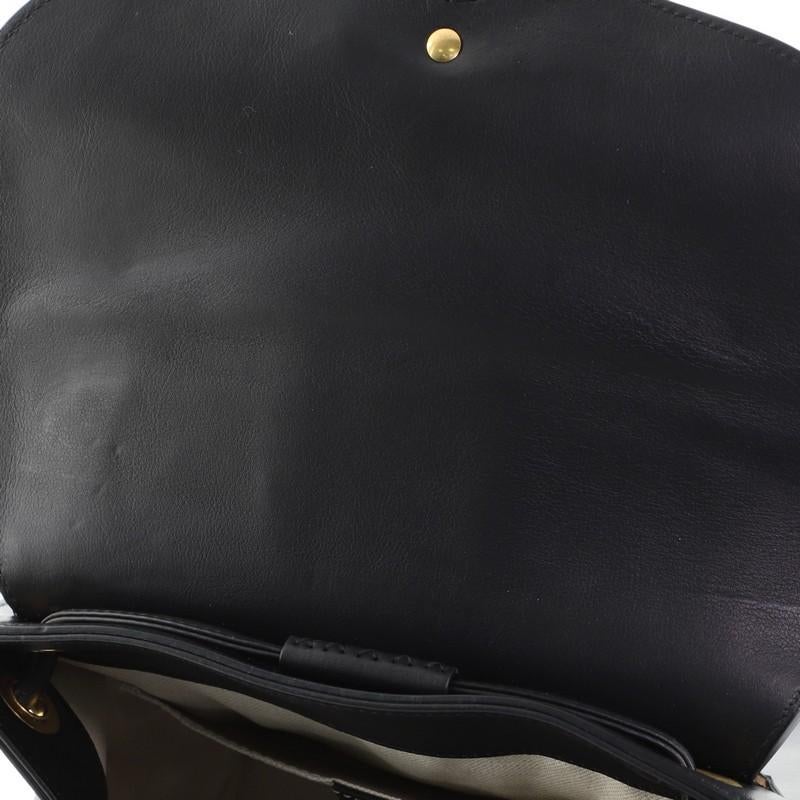 Black Gucci Web Heart GG Marmont Backpack Leather