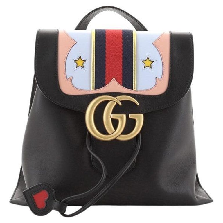 Gucci Web Heart GG Marmont Backpack Leather at 1stDibs