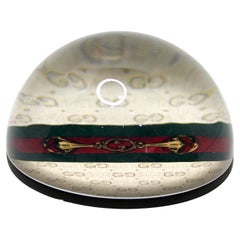 Gucci Web & Horsebit GG Glass Paperweight