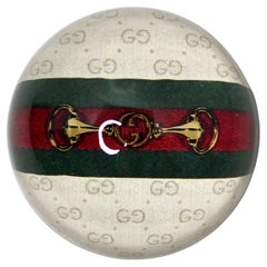 Gucci Web & Horsebit GG Glass Paperweight