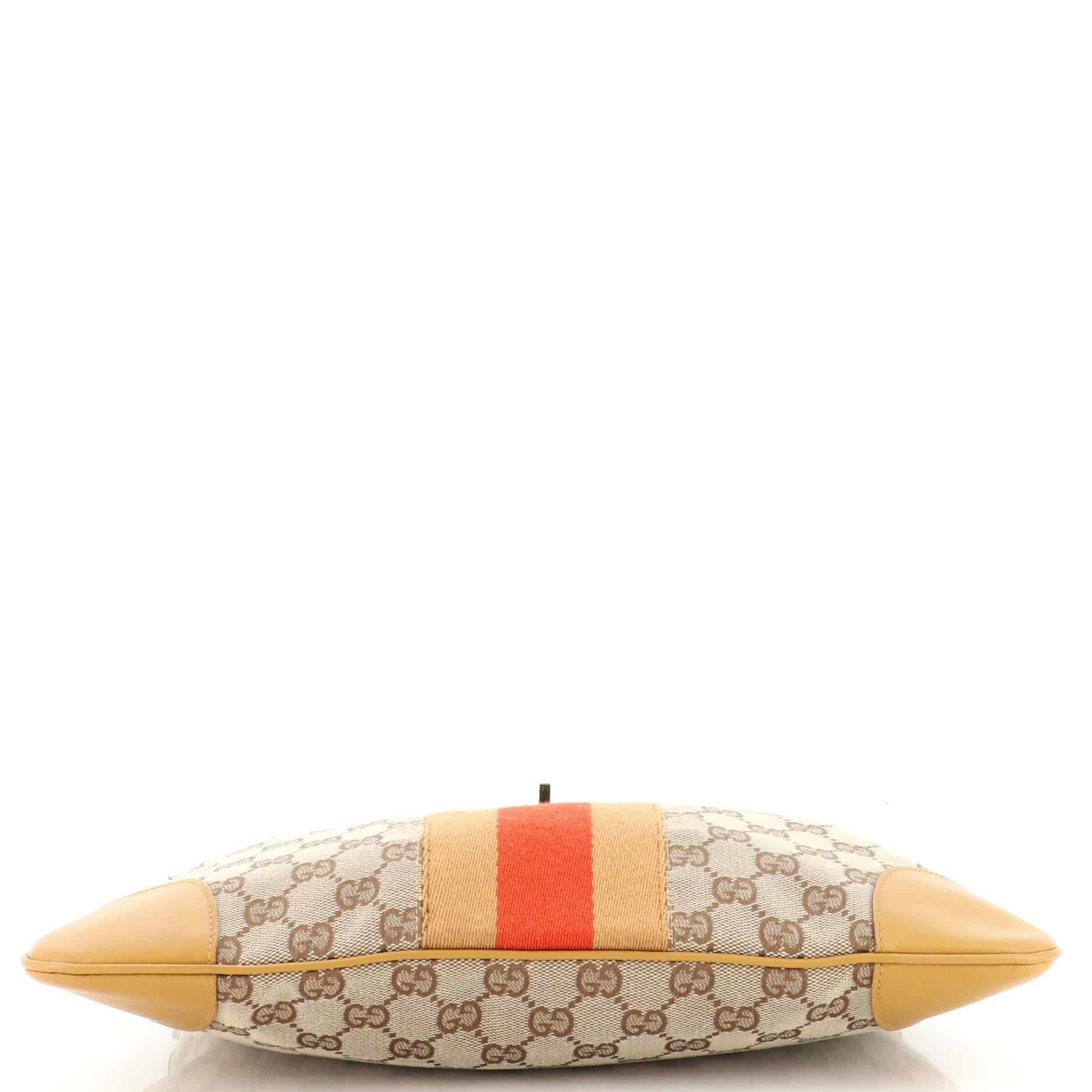 Women's or Men's Gucci Web Jackie O Bouvier Hobo GG Canvas Medium