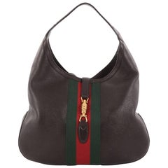 Gucci Web Jackie Soft Hobo Leather Large