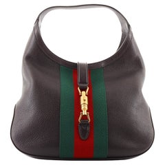 Gucci Web Jackie Soft Hobo Leather Medium