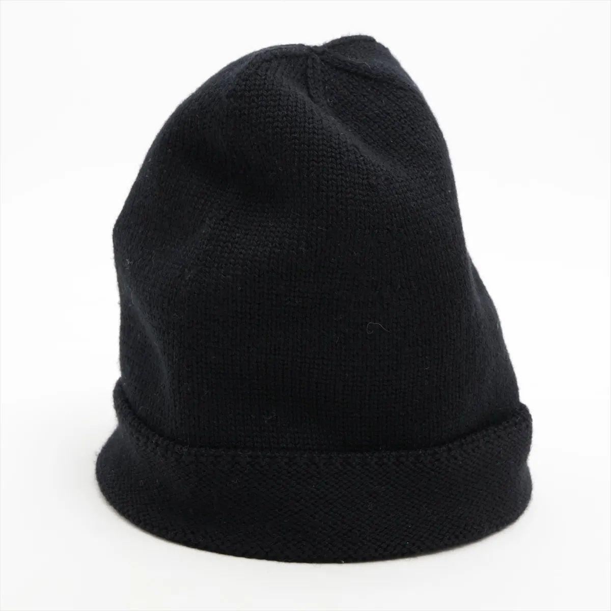Nero Gucci Beanie in lana a rete nero in vendita