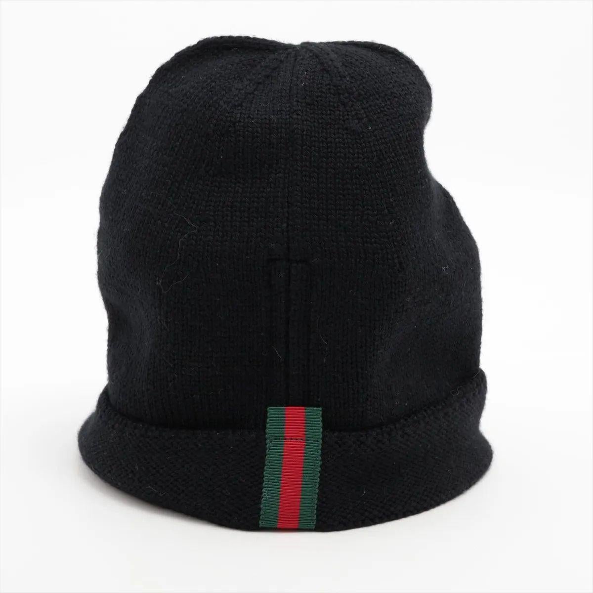 Gucci Beanie in lana a rete nero In condizioni buone in vendita a Humacao, PR