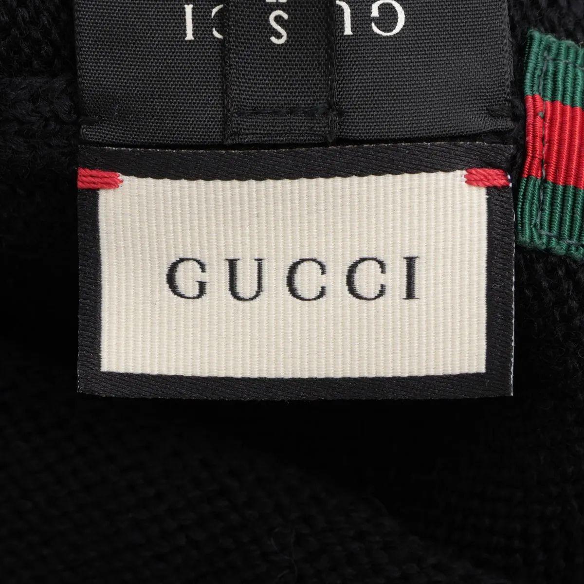 Gucci Beanie in lana a rete nero in vendita 1