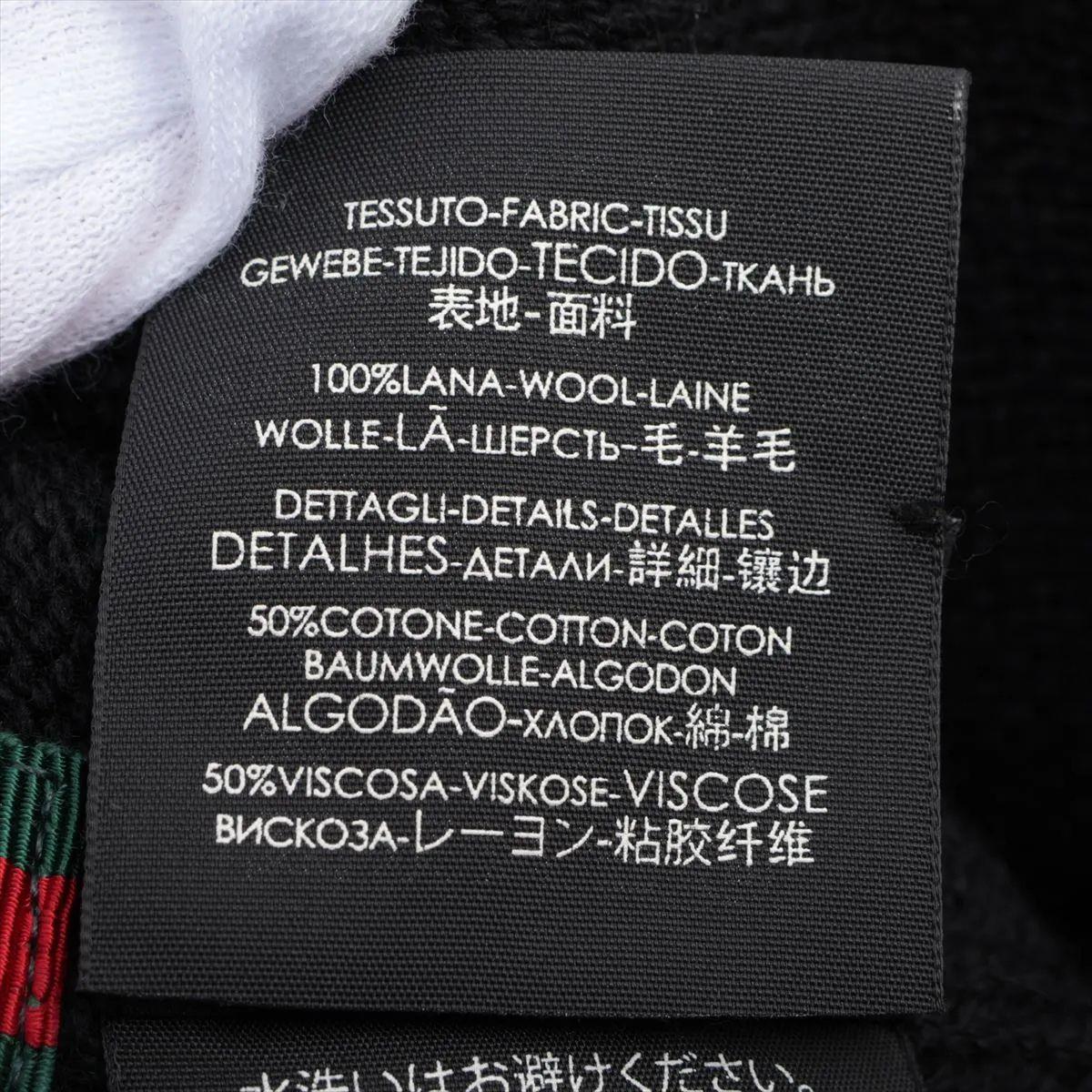 Gucci Beanie in lana a rete nero in vendita 2