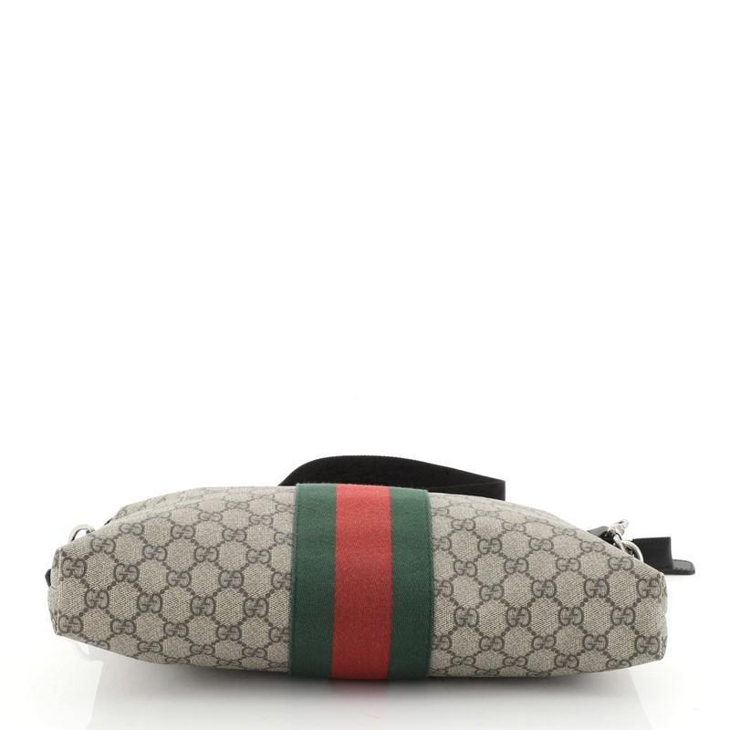 Gucci Web Messenger Bag GG Coated Canvas Large In Good Condition In NY, NY