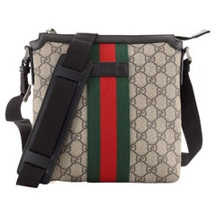 Gucci Web Messenger Bag GG aus beschichtetem Segeltuch