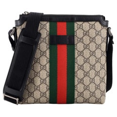 Gucci Web Messenger Bag GG aus beschichtetem Segeltuch