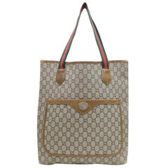 Gucci Web Monogram 868225 Brown Coated Canvas Tote
