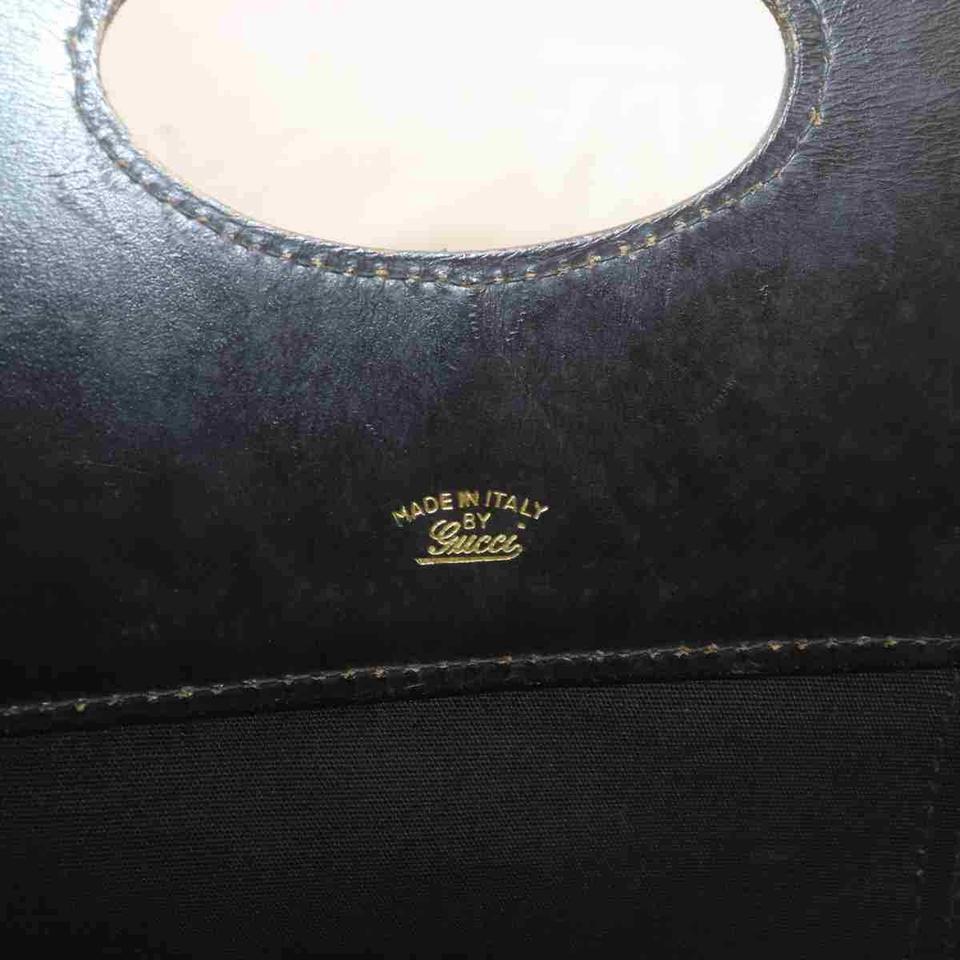 Gucci Web Monogram Handbag Tote 860043 Black Gg Canvas Baguette For Sale 6