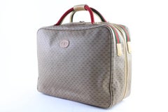 Gucci Web Monogram Suitcase 226814 Brown Coated Canvas Weekend/Travel Bag