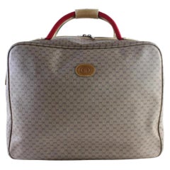 Gucci Web Monogram Suitcase 226814 Brown Coated Canvas Weekend/Travel Bag