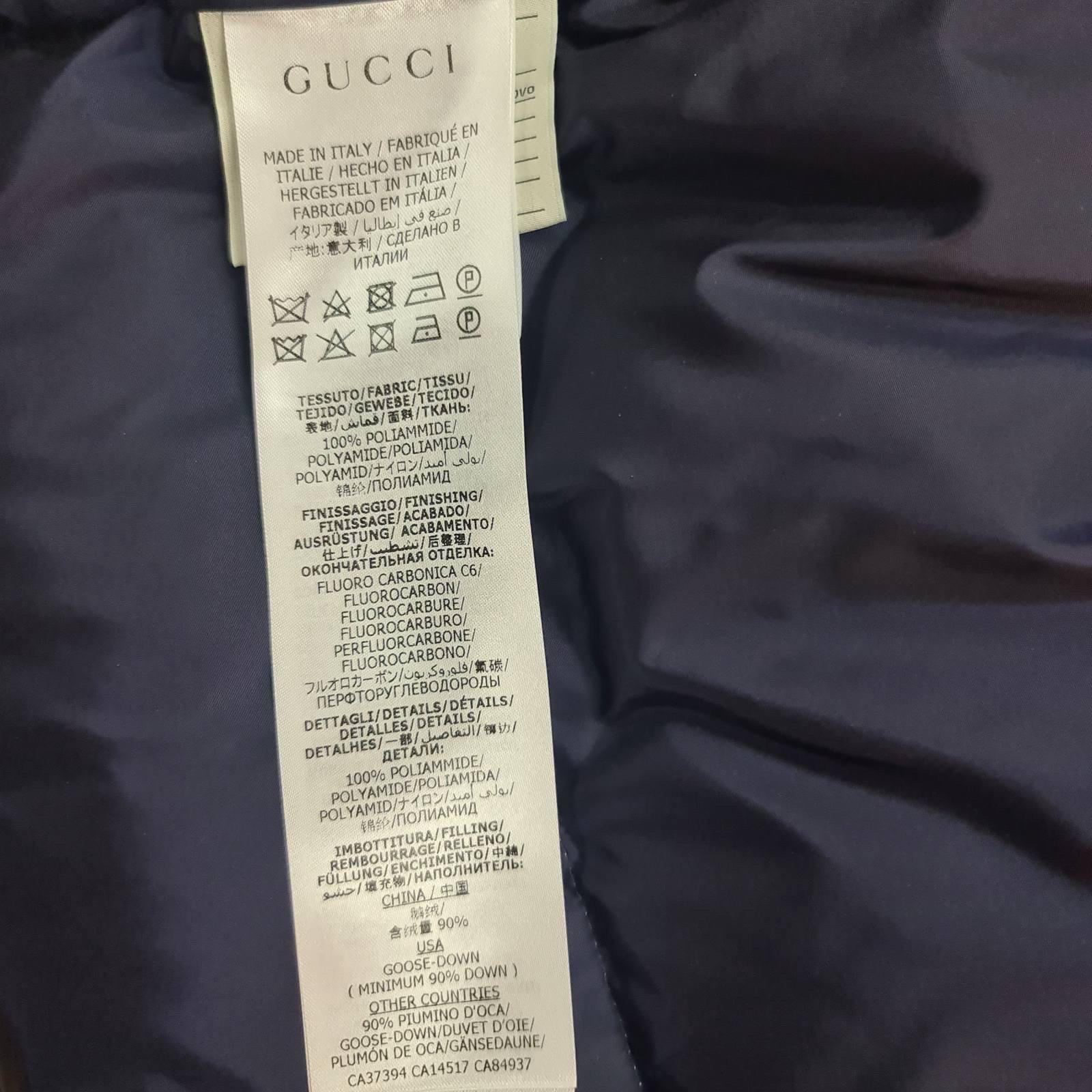 GUCCI Web-panelled Padded Ivory Nylon Jacket  For Sale 5