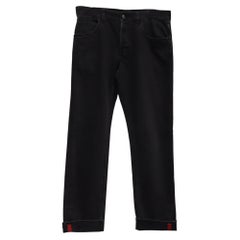 Gucci Web Regular-Fit Jeans in Black Cotton