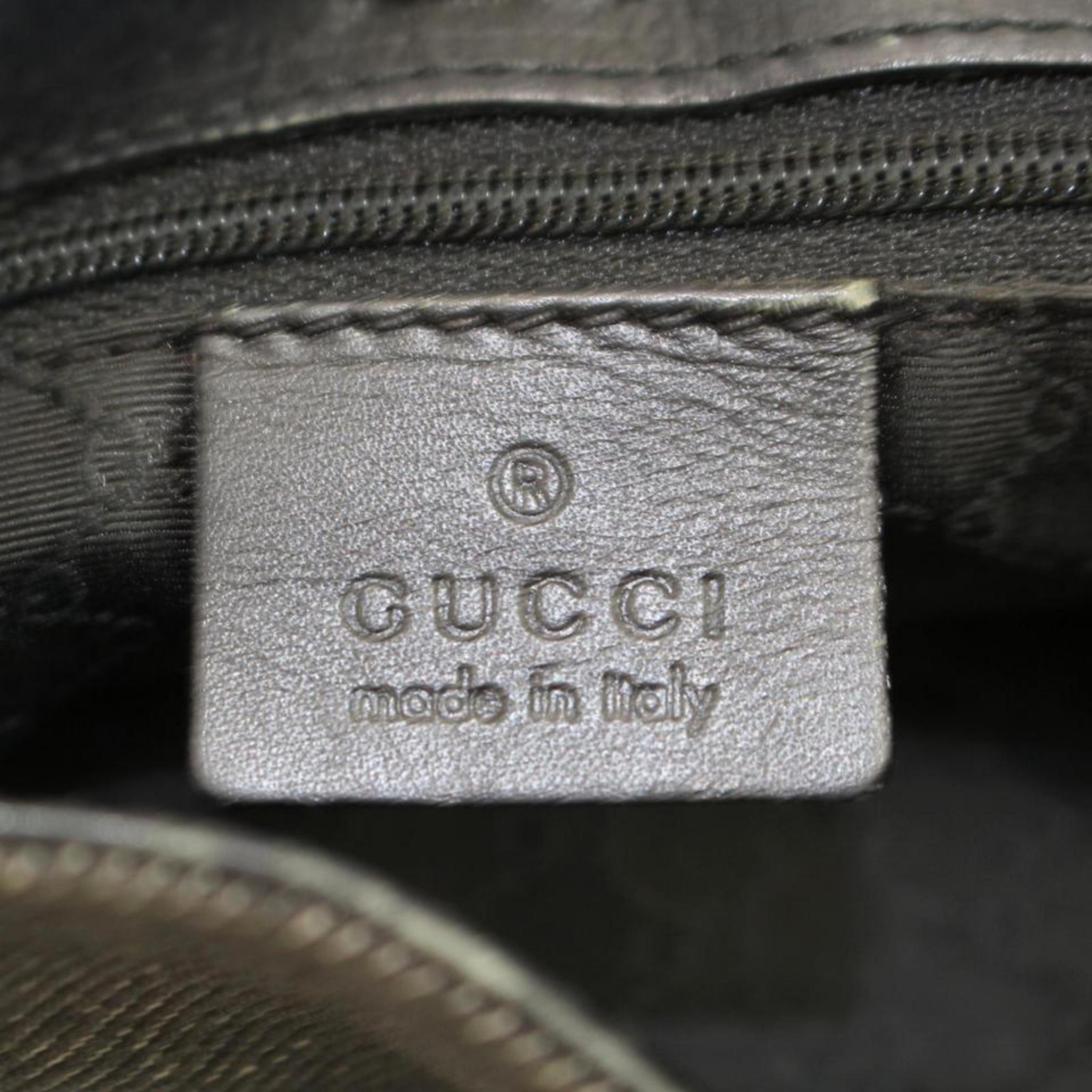 Gucci Web Sherry Tote 868020 Black Denim Shoulder Bag 1