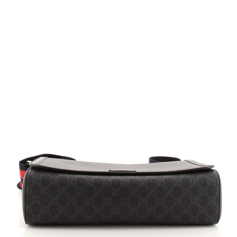 gucci gg supreme flap messenger bag
