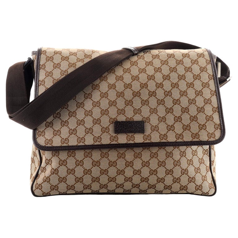 Gucci  Strap Flap Messenger GG Canvas Medium For Sale at 1stDibs