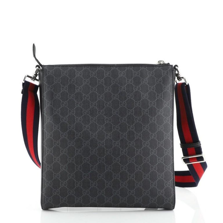 Gucci Web Strap Sling Bag GG Coated Canvas Small Black 47629174