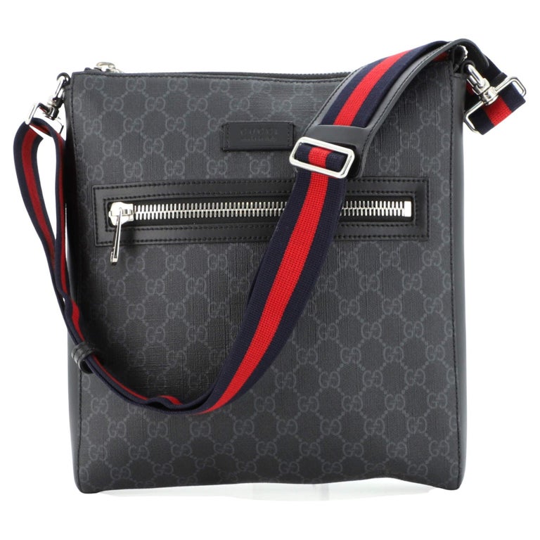Gucci  Strap Front Zip Messenger Bag GG Coated Canvas Medium For