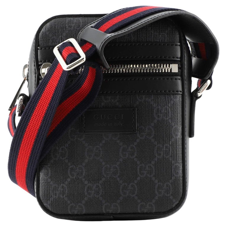 Gucci  Strap Front Zip Messenger Bag GG Coated Canvas Mini For Sale