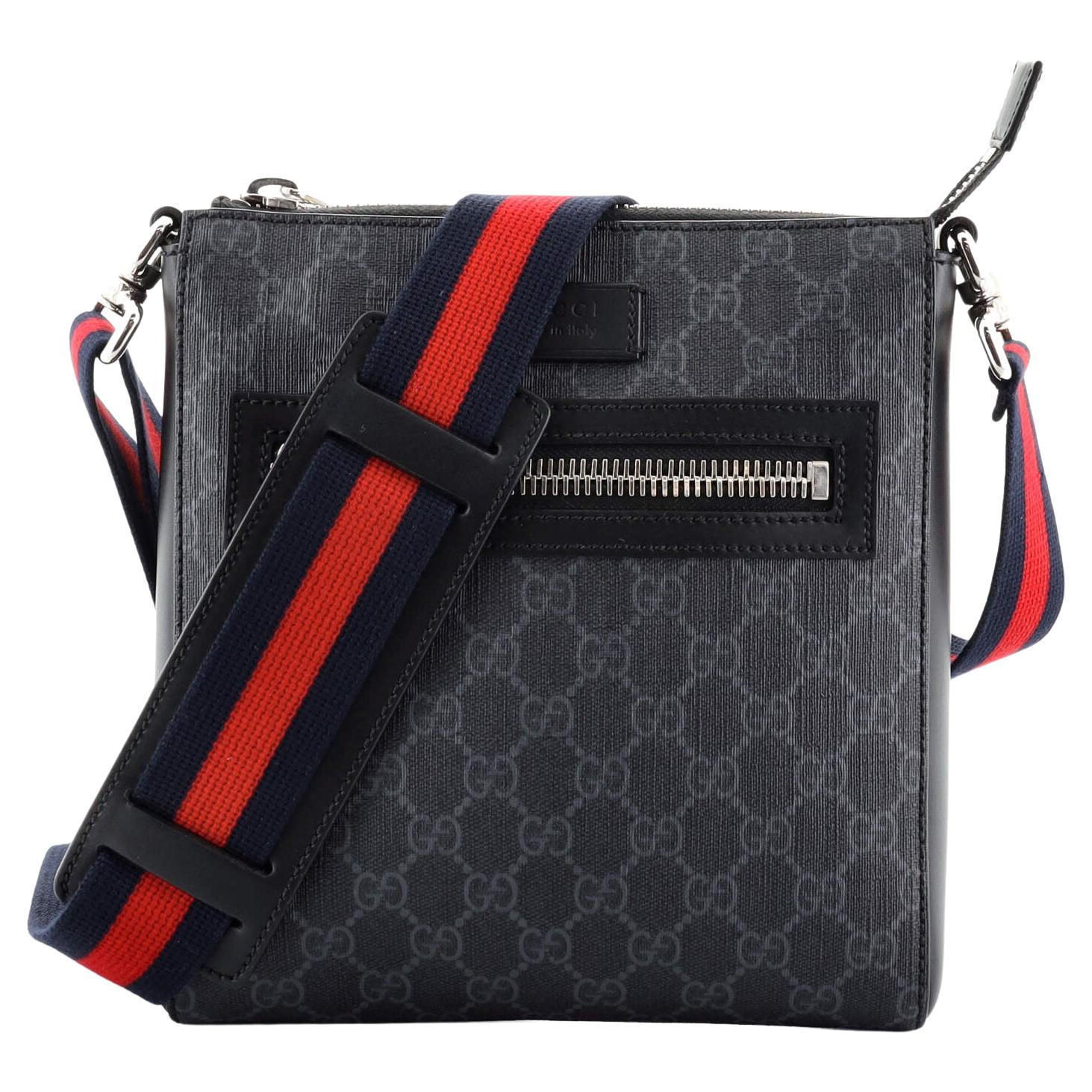 Gucci  Strap Front Zip Messenger Bag GG Coated Canvas Small at 1stDibs