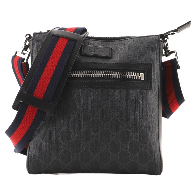 Gucci  Strap Front Zip Messenger Bag GG Coated Canvas Small at 1stDibs