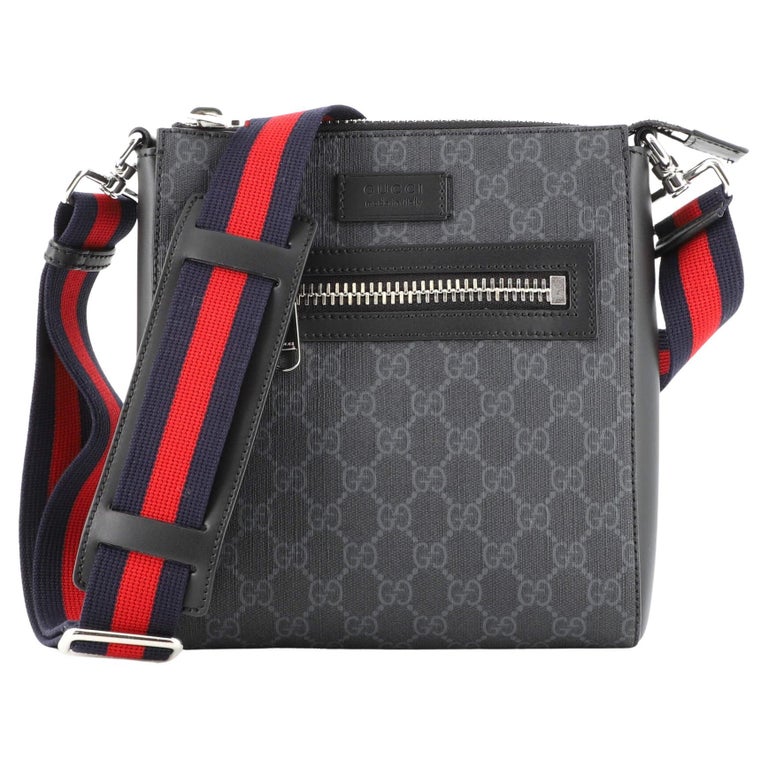Gucci  Strap Front Zip Messenger Bag GG Coated Canvas Small at 1stDibs