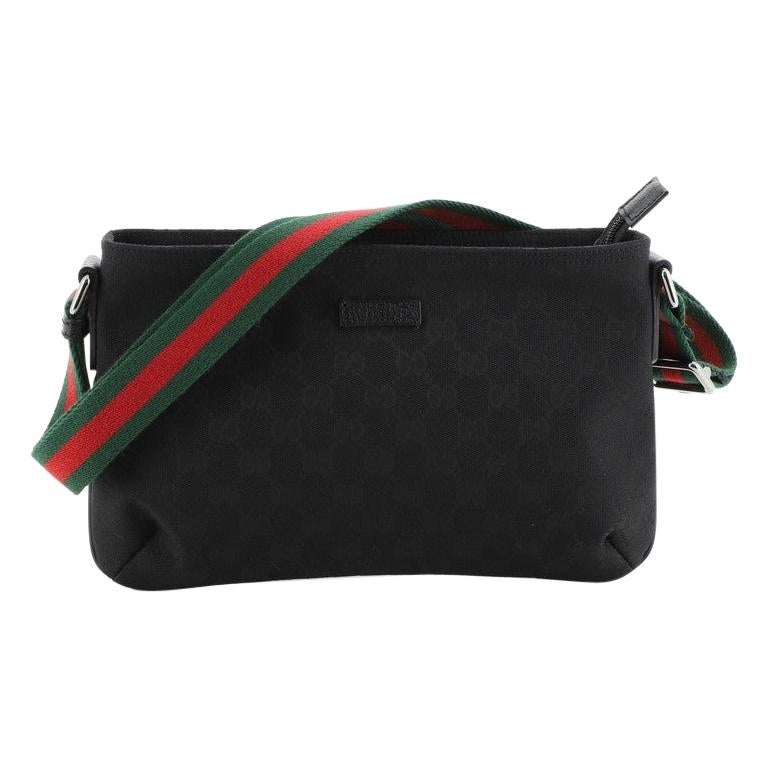 Gucci Web Strap Messenger Bag GG Canvas Small at 1stDibs | crossbody bag  with canvas strap, gucci crossbody canvas strap, gucci canvas strap