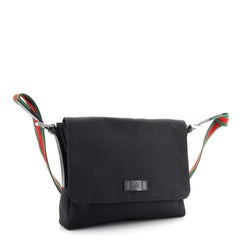 Gucci Web Strap Messenger Bag Techno Canvas Medium