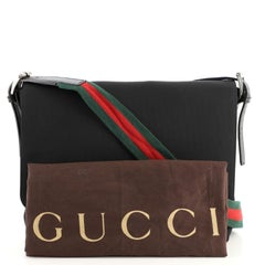 Gucci Web Strap Messenger Bag Techno Canvas Medium