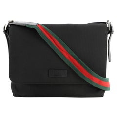 Gucci Web Strap Messenger Bag Techno Canvas Medium