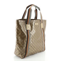 Gucci Web Strap Shopper GG Coated Canvas