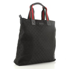 Gucci Web Strap Shopper GG Coated Canvas Tall