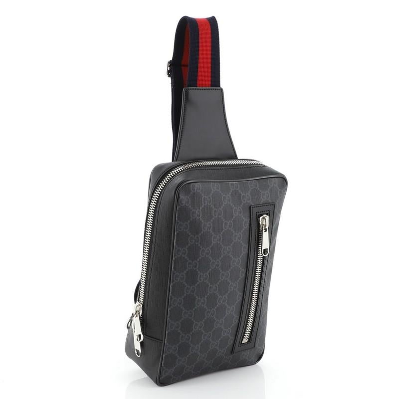 Gucci Web Strap Sling Bag GG Coated Canvas Small at 1stDibs | gucci ...